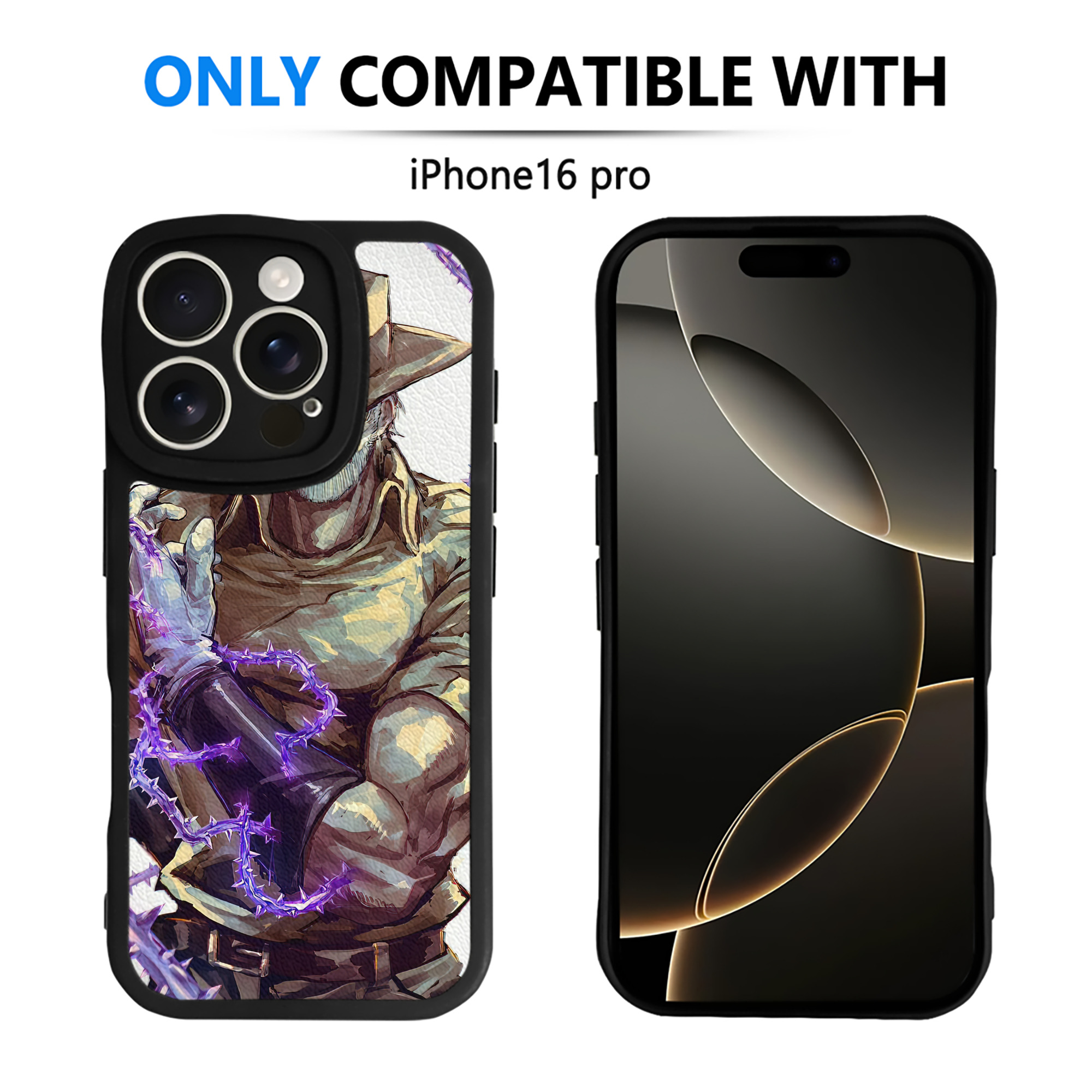 （画像用） ジョジョの奇妙な冒険 JoJo's Bizarre Adventure 【iPhone 16シリーズ対応】シリコンスマホケース（レザー調） 材質：シリコン